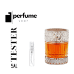 Elegant Sharaf Blend perfume sample in a decorative glass bottle, inspired by Killian Angels Share.