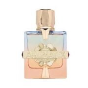 Elegant Teas Me Aromatix X perfume bottle with gold accents and pastel hues.
