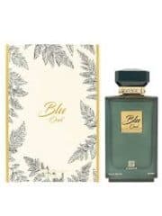 Blue Oud perfume bottle with elegant packaging for Oud Couture by Ahmed Al Maghribi.