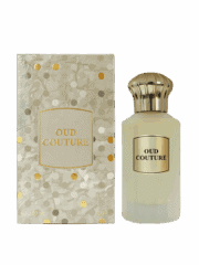 Oud Couture perfume bottle and packaging, luxury fragrance for men and women.
