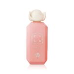 Elysia Marshmallow fragrance bottle with pink geometric design and white cap.
