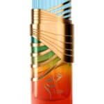 Elegant Pinnace perfume bottle with gold and blue accents, 100ml size.