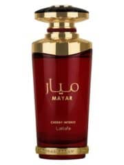 French Avenue Pinnace perfume bottle with cherry red and gold accents.