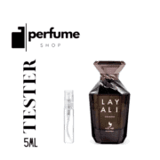 Layali Oud Blend perfume sample tester for fragrance testing and decanting.