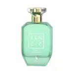 Kenzie Classic Pistachio perfume bottle with green liquid and gold accents.