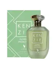 Kenzie Classic Pistachio perfume bottle by Volare, 100ml, with green packaging.