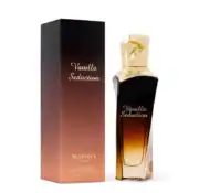 Elegant Vanilla Seduction perfume bottle with matching box, 100ml size.