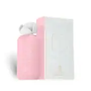 Elysia Marshmallow perfume bottle with pink packaging and white cap.