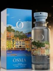 Positano by Osma perfume bottle with colorful cityscape packaging.