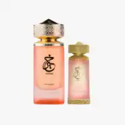 Elegant Khair Fusion perfume and oil set for women, 100ml and 25ml, luxurious fragrance from Paris C.