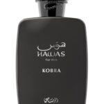 Hawas Kobra Perfume Bottle for Men, 200ml, Black Design.