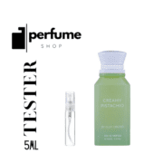 Elegant Green Creamy Pistachio Gulf Orchid perfume bottle for women and men.