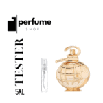 Signature Pearl perfume by Fragrance World, 80ml, elegant gold bottle with globe design.