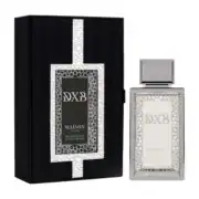 DXB Maison Asrar perfume bottle with elegant packaging.