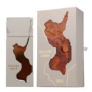 Ravine Ginger perfume box and bottle, 100ml, with map design.